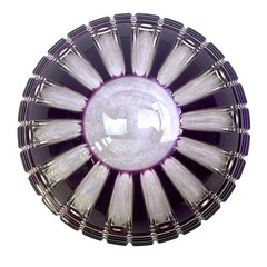 Caesar Crystal Bohemiae Czech Hand Cut 24% Lead Crystal XLG ‘NORA’ Bowl Violet
