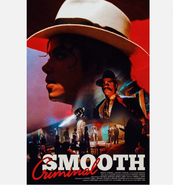1988 Michael Jackson Smooth Criminal Poster King Of Pop Moonwalk