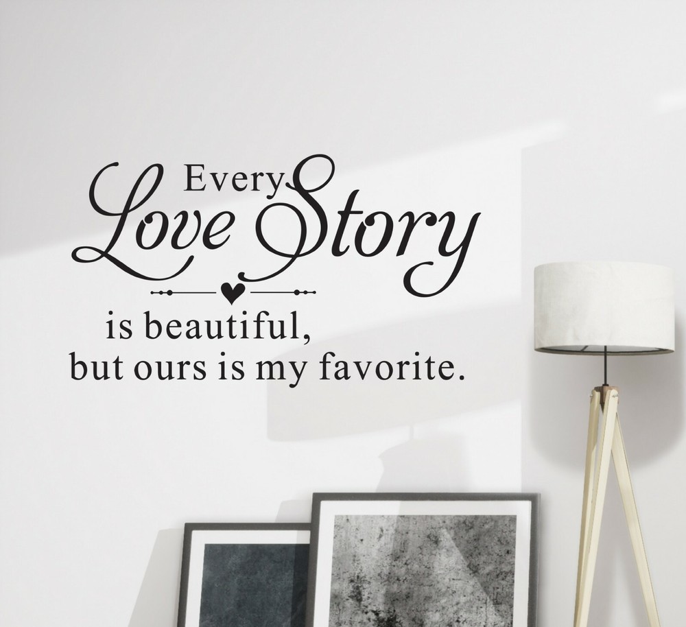 Wall Decal Love Story Family Home Interior Vinyl Decor Black gz532 22.5″x13″