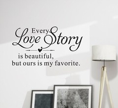 Wall Decal Love Story Family Home Interior Vinyl Decor Black gz532 22.5″x13″