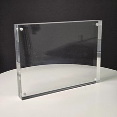 6″ x 8″ Clear Acrylic Magnetic Picture Frame – Double-Sided Frameless Photo Hold
