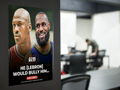 NBA Basketball LEBRON GOAT Wall Vinyl Decal Poster Removable Adhesive