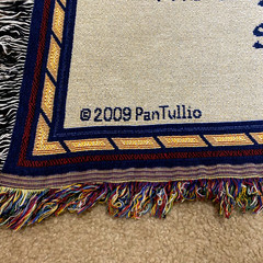 Cross Canvas Tapestry Alleluia Throw Blanket Angel Psalm 2009 PanTullio 48 X 62