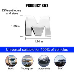 Car Letters Emblem, 40PCS 3D Number Symbol Vehicle Badge Decal, Weatherproof …