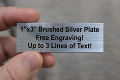 Engraved 1×3 Brushed Silver Plaque Sign | Keepsake Memory Urn Ash Box Pets Name