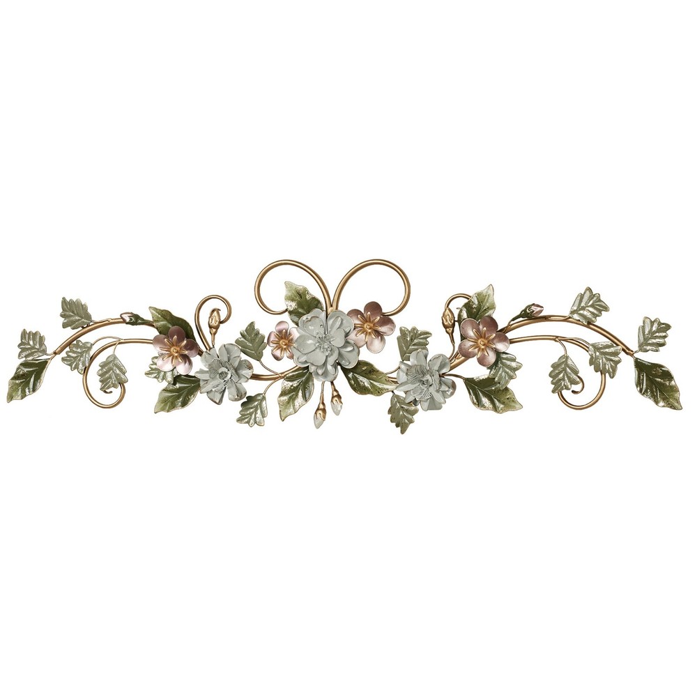 Flowering Charm Wall Topper Multi Pastel – 37 Inches Wide, 9 1/2 Inches High