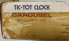 THE RED CALLIOPE Rare 1981 TIC-TOT CLOCK Carousel CA-55 USA Hands Loose In Box