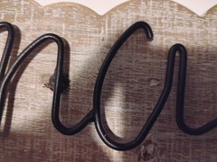 White Washed Rustic Wood & Metal Letters Decor Sign Namaste Wall Art Hanging