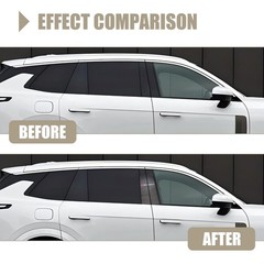 2 PCS Honeycomb Pattern Car Window B Pillar Stickers, 9.84″ x 19.69″ Car Door…