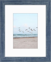 Versatile Blue 8×10 Frame with Removable Mat for Vertical or Horizontal Display