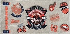CHICAGO BEARS Football UV DTF Transfer Sticker Wrap DIY Bottles Cups