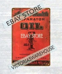 ANKER-HOLTH SEPARATOR OIL CREAM SEPARATOR metal tin sign decorative wall plaques