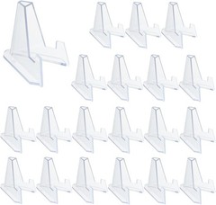 20 Pack Clear Acrylic Mini Easel Display Stands For Coins Art Medals 2.12×1.4 In