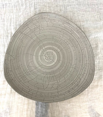 *New* Rina Menardi Triangolo Platter (Tripti 17″ x 16″) – Birch Craquele – $295