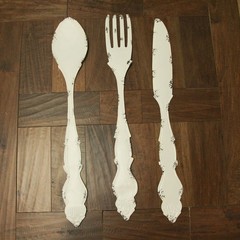 30 In Large Utensil Wall Art Decorative Knife Spoon Fork Farmhouse Kitchen Decor