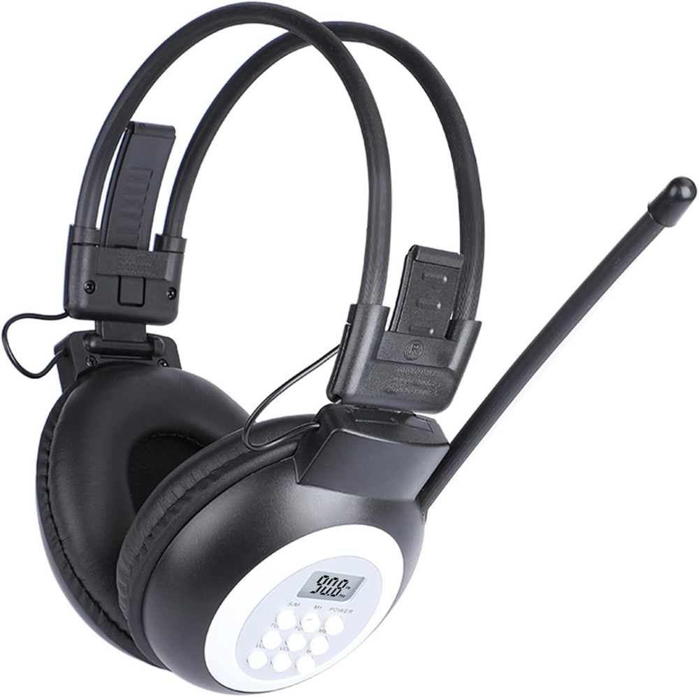 FM Portable Radio Stereo Headsetwith Lcd Over Ear Foldable Pocket