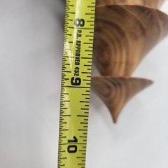 Handmade Wood Christmas Tree Medium Brown Turned Log Slice Base Tabletop Decor