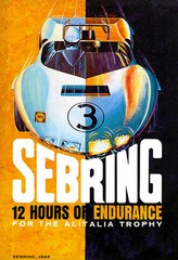 1966 Sebring 12 Hours Of Endurance Race – Promotional Advertising Poster
