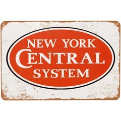 NYC Railroad Sign Vintage New York Central Aluminum Sign 8×12 Funny