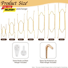 Plate Hangers for Wall,Suitable for 6-8 Inch Art Plate,Stainless Steel Invisible