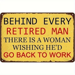 Funny Retirement Sign Aluminum Sign Retro Metal Plaque Wall Decor Gift