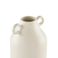 Handcrafted Ceramic Vase Tapered Shape with Round Handles for Flowers