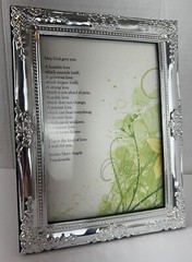 5×7 Antique Plastic Silver Rare Floral Engraved Vintage Picture Photo Frame