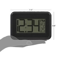 4.90″ Digital Table and Wall Clock with 12-Hour Display and Alarm