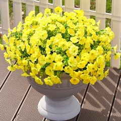 10pcs Artificial Morning Glory Flowers UV Resistant Fake Plants Outdoor Decor