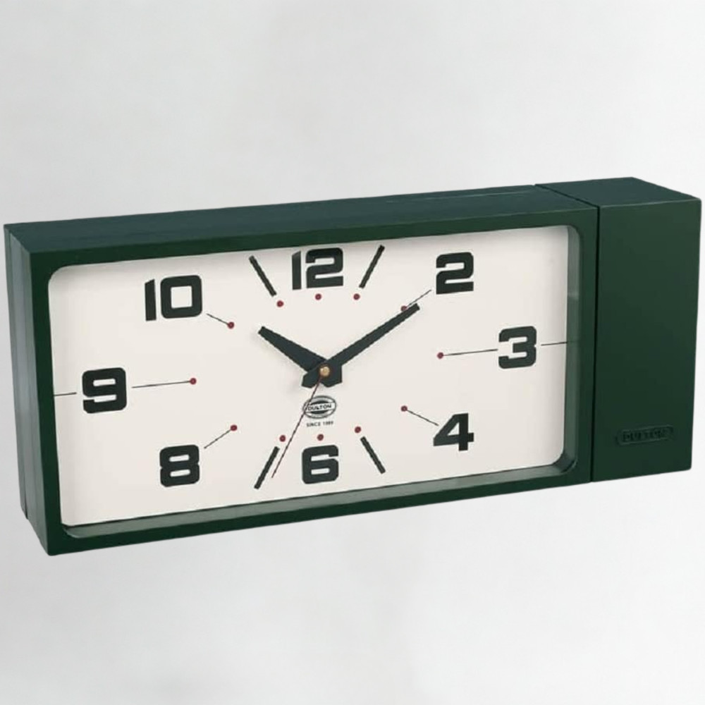DULTON Double Face Rectangle Wall Clock Green Magnet Type H21-0362DGN