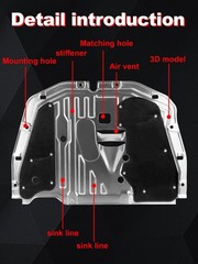 Engine Splash Shield Under Cover for Honda Civic 2016–2021