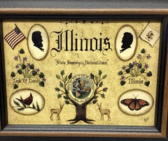 Crossroads Original Designs “Illinois” Framed Folk Art Prints