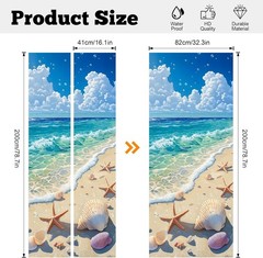 Self-Adhesive Refrigerator Wrap Set Removable Vinyl Fridge Stickers Peel & Stick