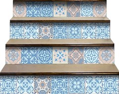 4″ X 4″ Ocean Blue Mosaic Peel And Stick Removable Tiles