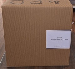 Pottery Barn Antique Mercury Globe Medium With Original Box 7.5in Diameter
