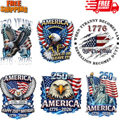 18 Pcs USA 250Th Anniversary Stickers, Waterproof Vinyl Decals, 1776 2026 Eagle