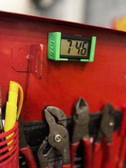 AMA Magnetic Tool Cart Clock – Wall Mount – Multiple Colors – Garage/Shop
