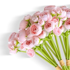 36Pcs Ranunculus Artificial Flowers Mini Cream Fake Flowers for Wedding Bouquet