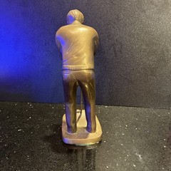 Golf enthusiasts vintage solid brass golfer statue decor 2 lbs
