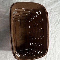 Longaberger Rectangular Woven Wood Basket Brown width 8 1/4x 5 1/2 h