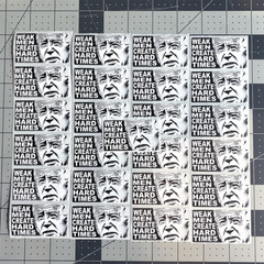 Anti Joe Biden Stickers – WEAK MEN CREATE HARD TIMES – Pro Trump 2024 – Bulk 25+