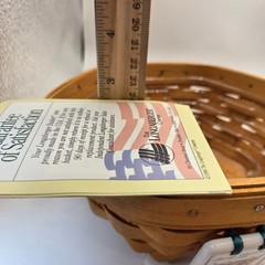 Longaberger 1998 7in Generations Basket 13757 Lid Protector Tie-On USA