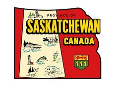 Canada Saskatchewan Vintage Style Sticker Decal R8677