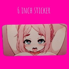 Anime Sexy Waifu Ahegao Glossy Vinyl Ecchi Lewd Decal 6 Inch Waterproof Sticker