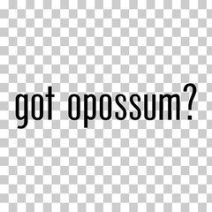 Got Opossum? Custom Vinyl Sticker / Decal Possum, Wildlife, Animals, Marsupial