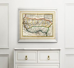 Negroland and Guinea Map 1736 West African American History Slave Trade Poster