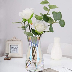8 inch Iridescent Glass Flower Vases for 8 inches (Height),