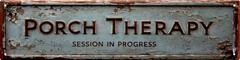 4×16 In Metal Porch Therapy Sign Vintage Wall Art Plaque Home Decor Rustic metal