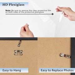 Deep Brown 9×12 Wood Picture Frame for Wall or Tabletop, Horizontal/Vertical