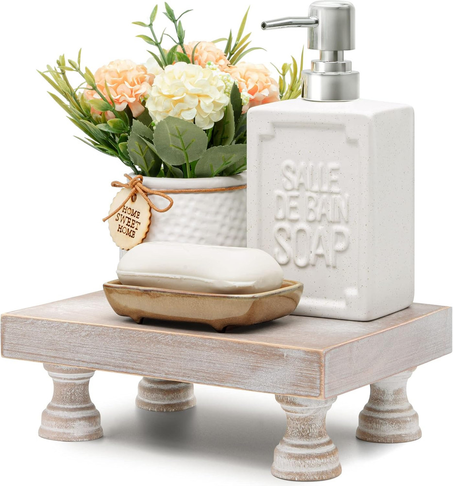 Farmhouse Riser for Room Decor : Decorative Pedestal Stand for Display Your Home